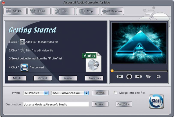 Audio Converter for Mac screen