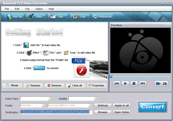 FLV Video Converter screen