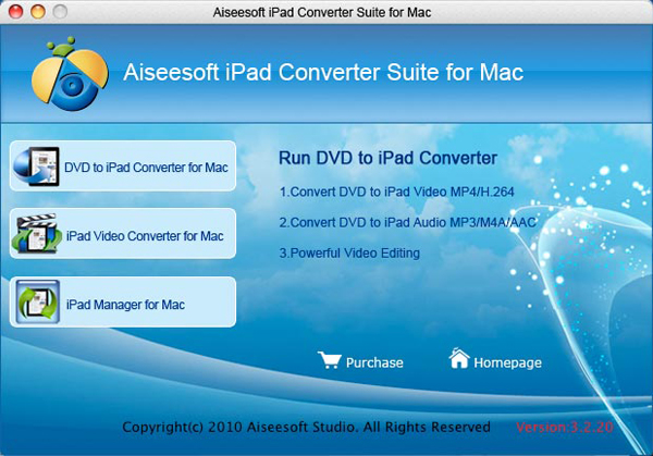 iPad Converter Suite for Mac screen